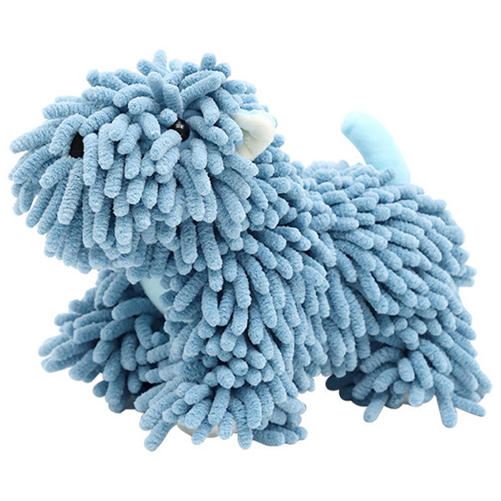 

Cute Cartoon Dog Plush Fuzzy Ball Versatile Home Kitchen Essential For Kids Bathroom Fun синий