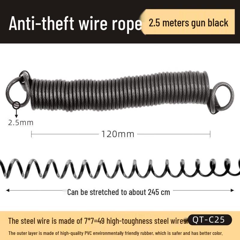 Retractable Steel Wire Fishing Lanyard with Quick Release