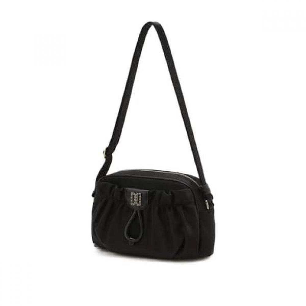 Daks Black Shirring Point Nylon Crossbody Bag Dd Detail Dcba6f346bk