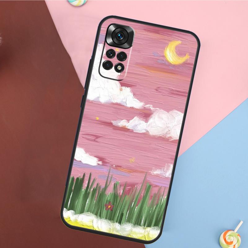 Korean Sunset Scenery Cover For Xiaomi Redmi Note 13 Pro 14 12 11 9 10 9S 10S 11S 12S Redmi 14C 10C 12C 13C Case