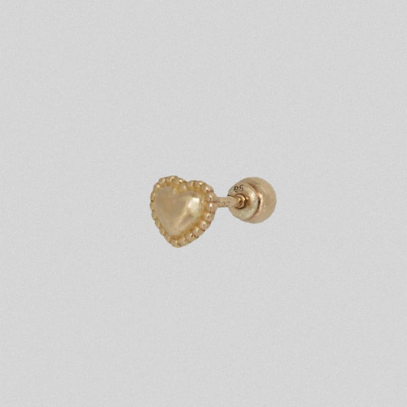 Youngglow 14k Plumpy Heart Piercing