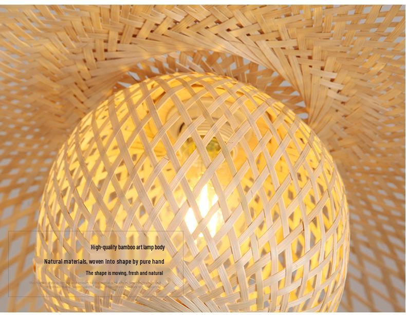 Southeast Asian Bamboo Lantern Pendant Light - Japanese Style Lampshade for Restaurants, Hot Pot Shops, Homestays, Hotels, and Artistic Decor