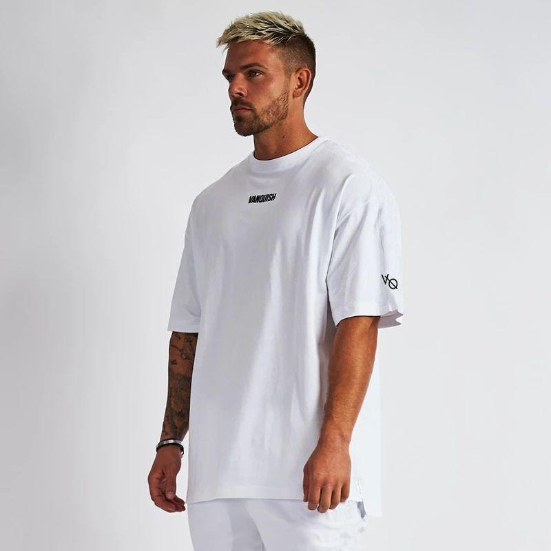 European and American Loose Male Brother Casual Muscle Cotton Short Sleeve