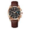 Hannah Martin Watch with Date Luminous Waterproof Strap Leisure Watch Men's 6-Hand Multi-Function Display, Hands, (VA-2751-H-FK)