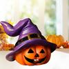 Indoor Outdoor Halloween Pumpkin Ornament Witch Hat Design Retro Cute Pumpkin Figurine Table Festival Decoration