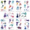 10sheets Colorful Jellyfish Tattoo Stickers For Arm Body Hand Temporary Waterproof Tattoo Stickers Kids Creative Party Gifts