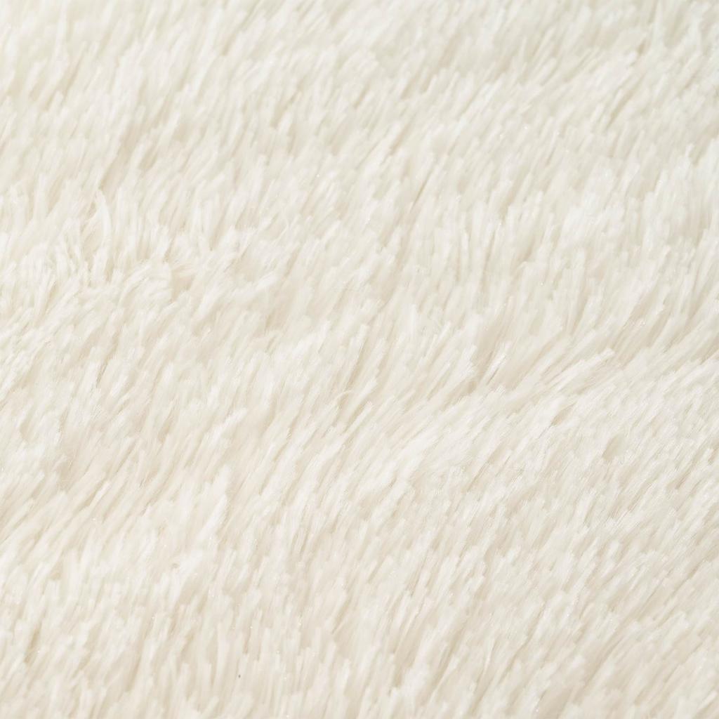 Cushion with Insert HEERLEN 2 Pcs White PV Fleece