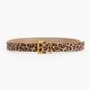 rendy leopard print leather belt pin buckle high texture versatile simple eans decorative belt