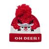 Hot Sale Jacquard Christmas Hat Hairball Ruffled New Year's Gift Winter Warm Cover Knitted Hat