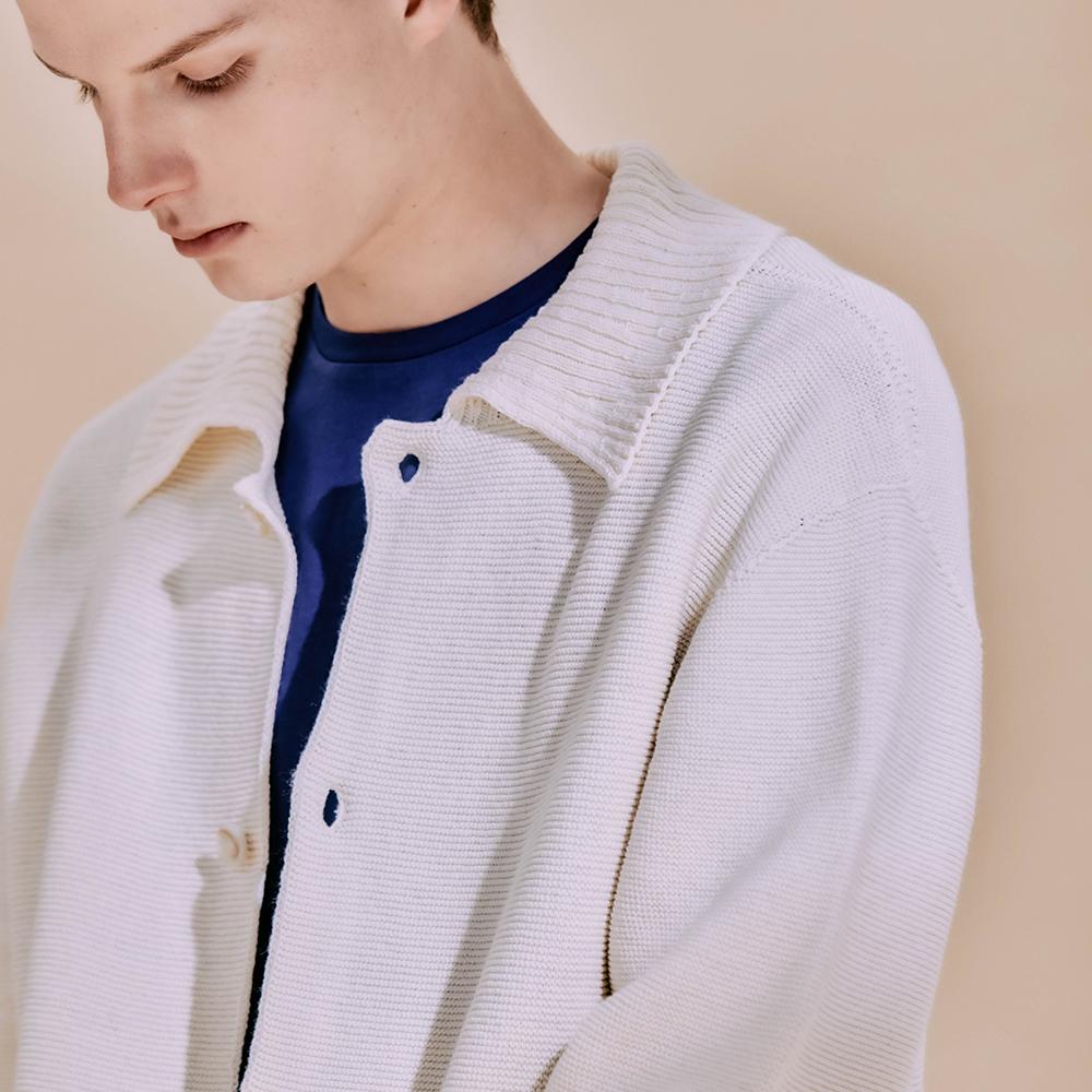 Edwardmax (Cream) Whole Garment Spring/Summer Cotton Cardigan