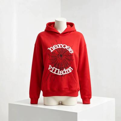 Cross-border Explosion European and Trendy Brand Sp5der Letter-printed Hooded Sweater for Men and Women with the Same Loose Casual Jumper