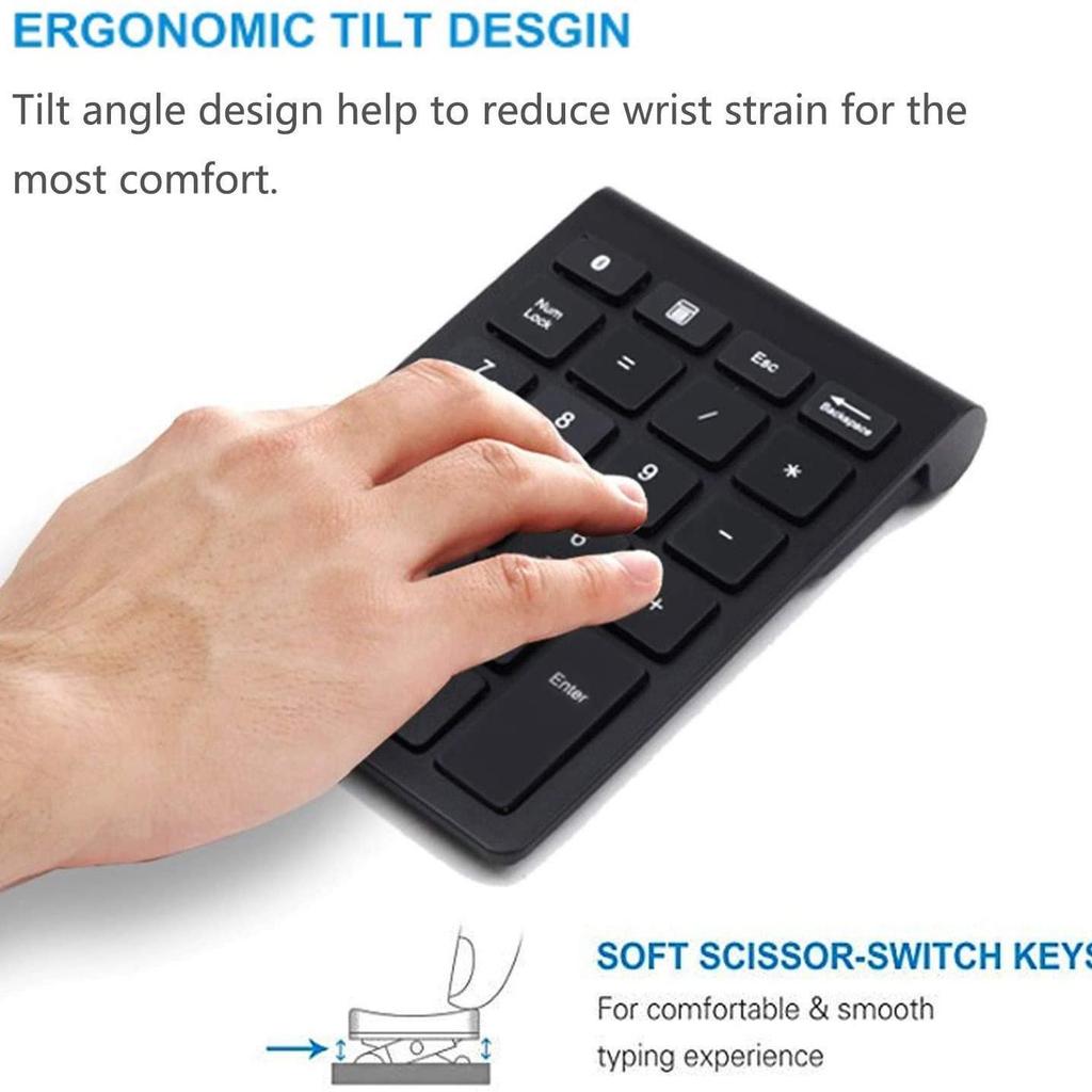 22-Tasten kabellose Bluetooth 5.0-Zifferntastatur für Finanz-, Buchhaltungs- und Börsenanwendungen