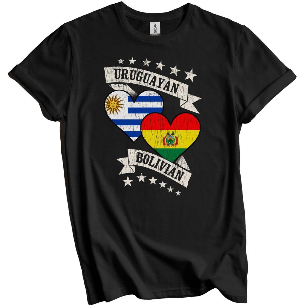 Uruguayan Bolivian Heart Flags Uruguay Bolivia T-Shirt