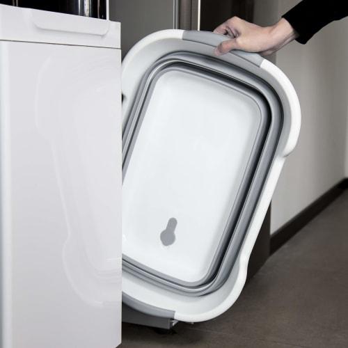 SOLPEX Folding Tub, Large Washing Tub, Dog Bath Tub, Cat Bathtub, Large Capacity, Laundry Bucket with Drain Plug and Three Handles, Soft Tub for Laund