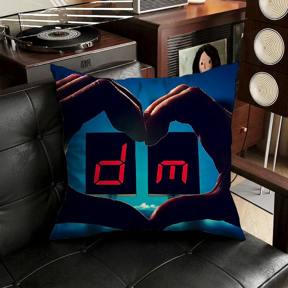 DDepecheMode Pillow Case Antidustmite Pillowcase Invisible zipper silky short plush Sofa cushion cover