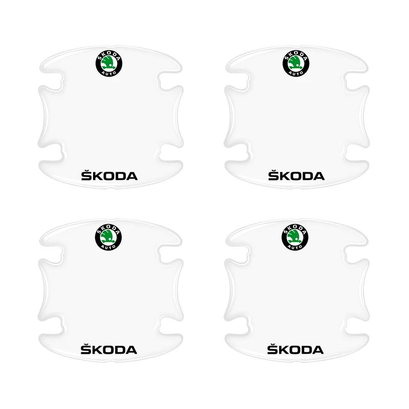 Lfcgh5 Auto Türschale Griff Kratzschutz Aufkleber Auto Kollisionsschutz Streifen für Skoda Octavia Superb Rapid Kodiaq Karoq