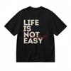 Men's Breathable Classic T-Shirt Bold Struggle Slogan Handwritten Artwork Tee