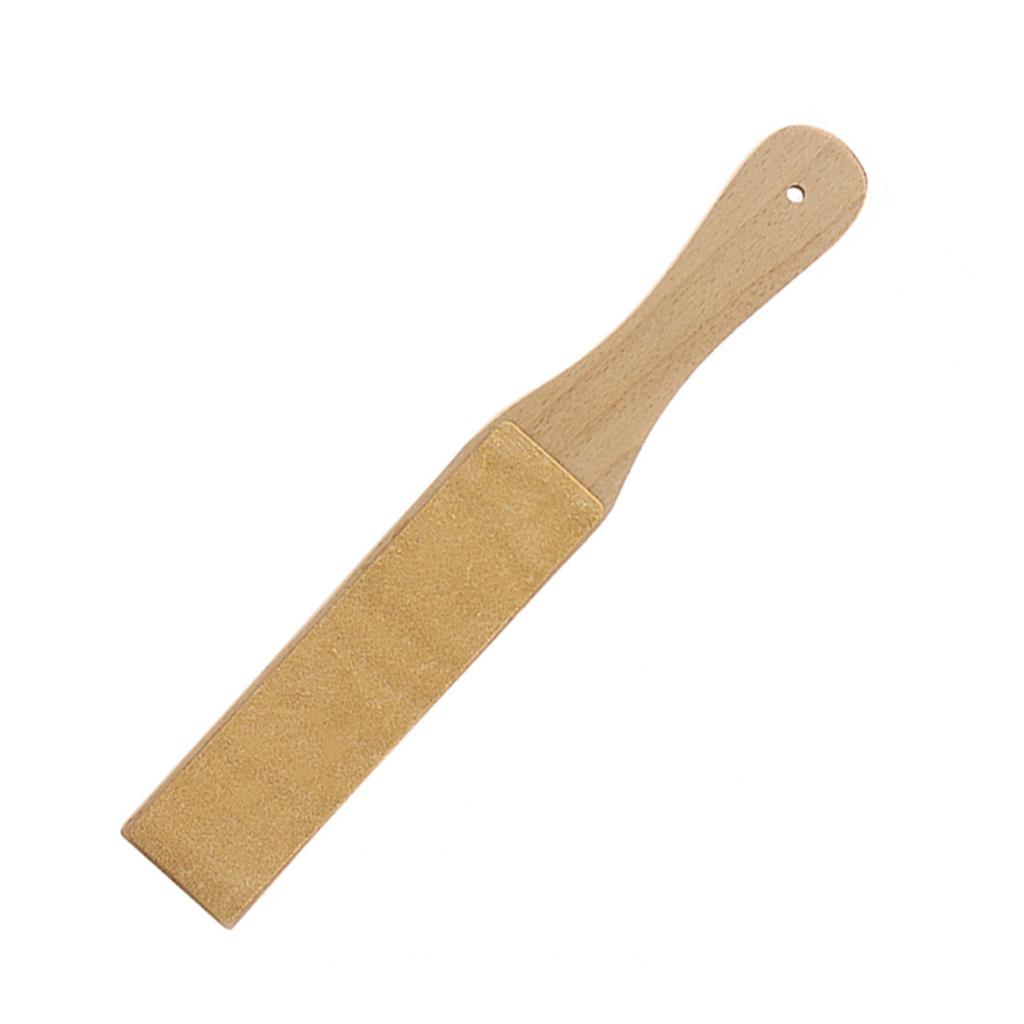 Double Sided Leather Strop, Leather Paddle Honing Strop with Ergonomic Handle