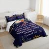 Bible Verse Floral 2 Samuel Bedding set (1 duvet cover, 2 pillowcases, duvet not included), Navy Pink Scripture Quote Art Print