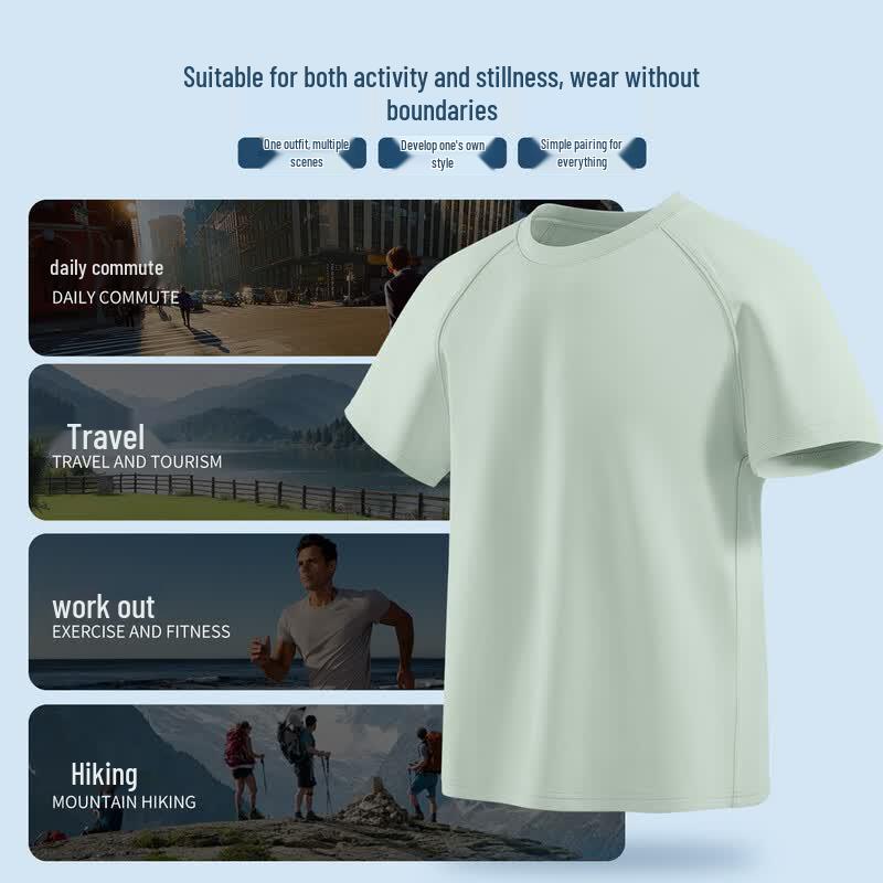 PLAYBOY Men's Quick-Dry Casual Short Sleeve T-Shirt