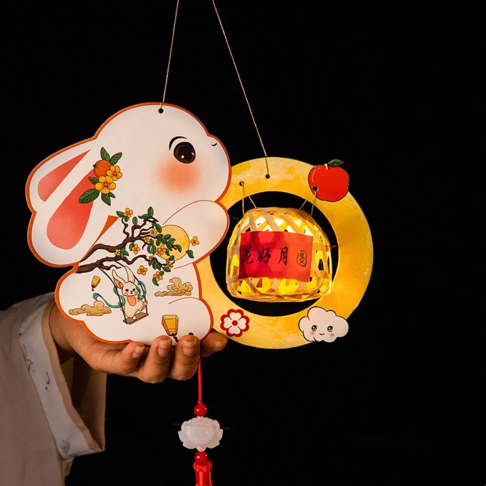 Cute Middle Autumn Festival Lantern Cartoon Hanging Rabbit Lamps  Gift