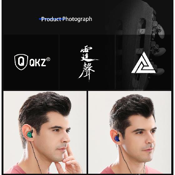 QKZ AK6 SK7 Copper Driver HiFi Wired Earphone with MIC Sport Running Headphones Bass Stereo Headset Music Earbuds fone de ouvido