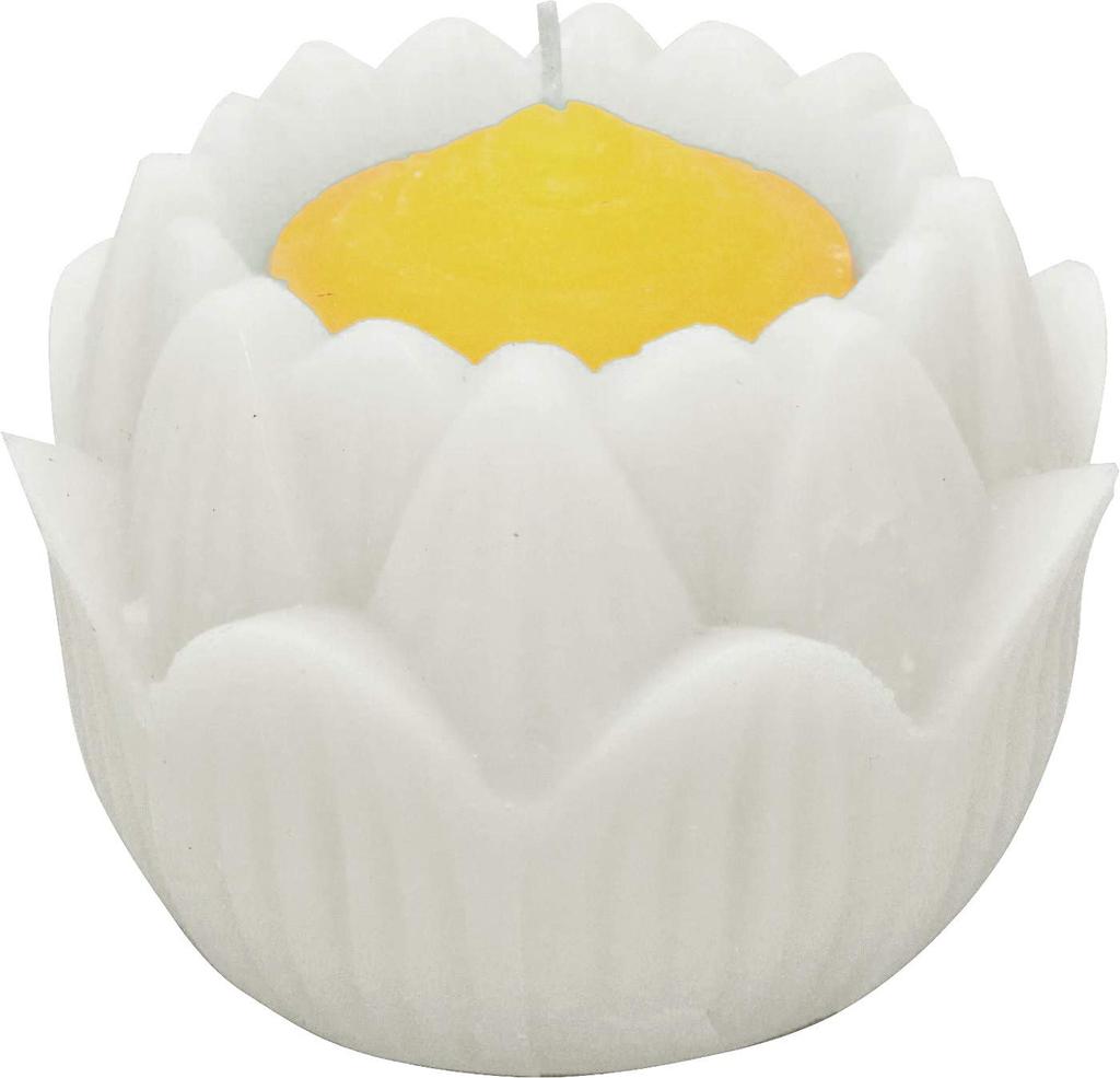 Nihon Candle Lotus Candle (Single Item) White