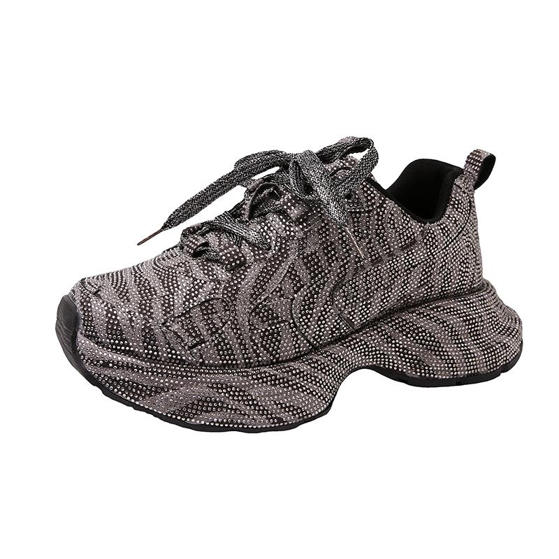 

Модные Роскошные Кроссовки на Толстой Подошве с Полной Бриллиантовой Отделкой Дизайнерские Противоскользящие Беговые Кроссовки Женские Модные Теннисные Кроссовки Высокое Качество Повседневная Обувь 42 серый