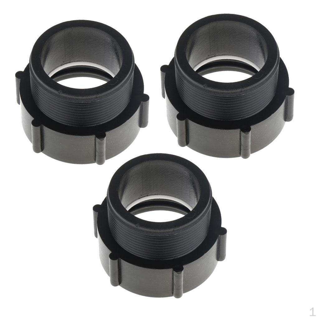 3 Pieces Solid 2'' IBC Tote Tank for BSP Thread Hose Plastic