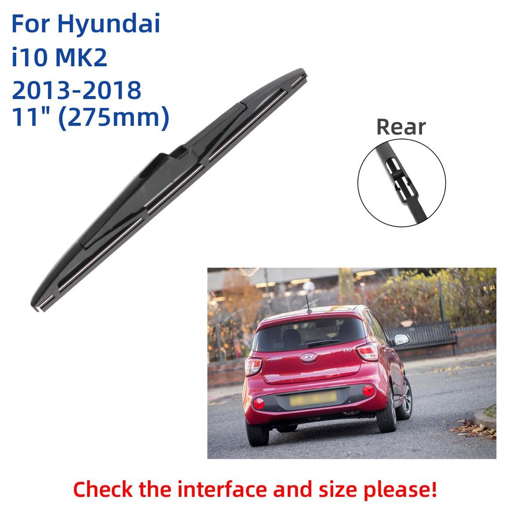 Pro Hyundai i10 MK2 2013-2018 Čepele předního zadního stěrače Kartáče Příslušenství k frézám J Hook 2013 2014 2015 2016 2017 2018
