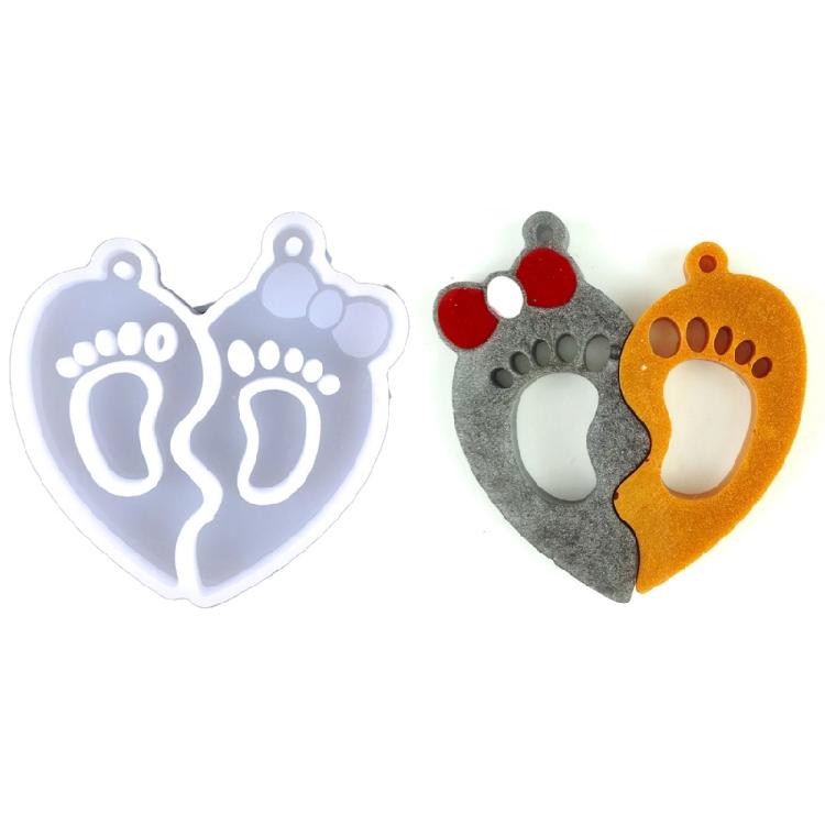 Foot Silicone Resin Mold for Keychain Jewelry Making,DIY Pendant Charms Mold