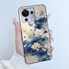 For ZTE Blade V50 Vita Case Black TPU Silicone Luxury Cute Cool Flower Phone Cases for Blade V 50 Vita V50Vita Bumper Soft Cover