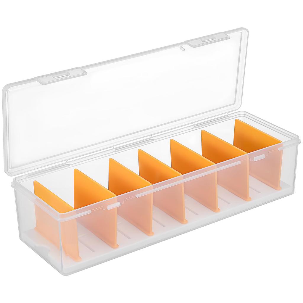 Toyvian Card Case Trading Card Storage Box with Dividers Trading Card Case with Lid Transparent Card Box Large Capacity Card Storage Box Card Storage