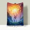 Movie T-The Wild Robot Throw Lightweight 240g Flannel Blanket Soft Skin-friendly for Summer Cooling