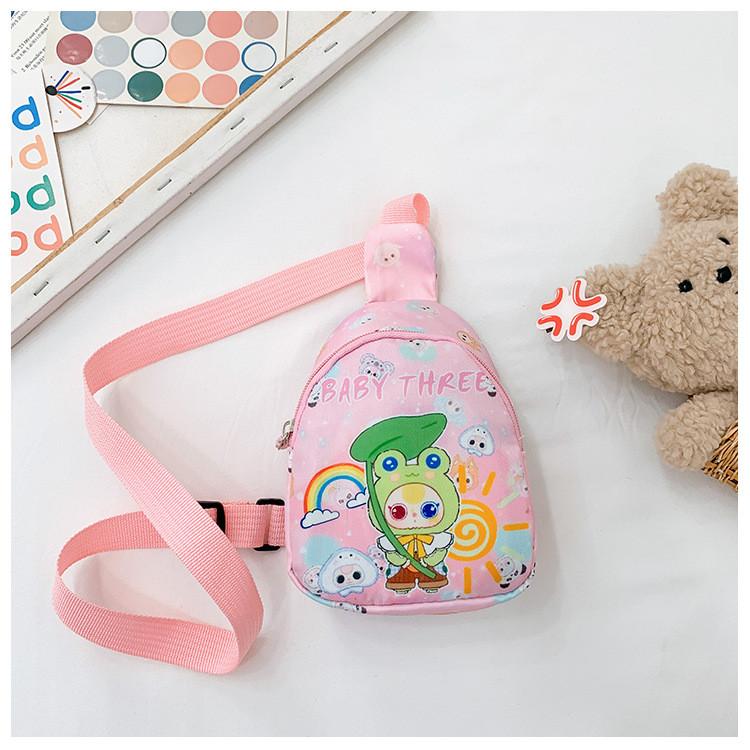 Baby Printed Three Shoulder Crossbody Chest Bag Children Outdoor Wallet Casual