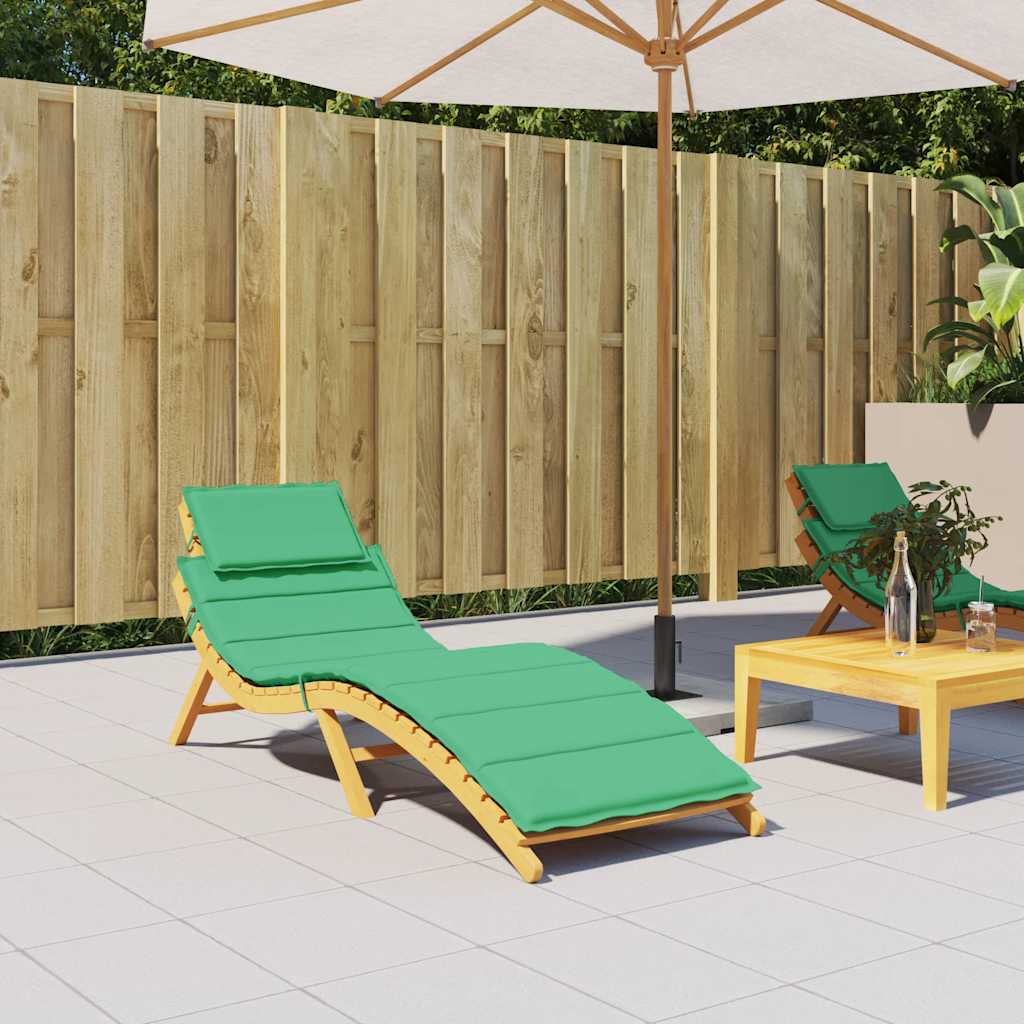 Sun Lounger Cushion Green 186 X 58 X 4 Cm Oxford Fabric
