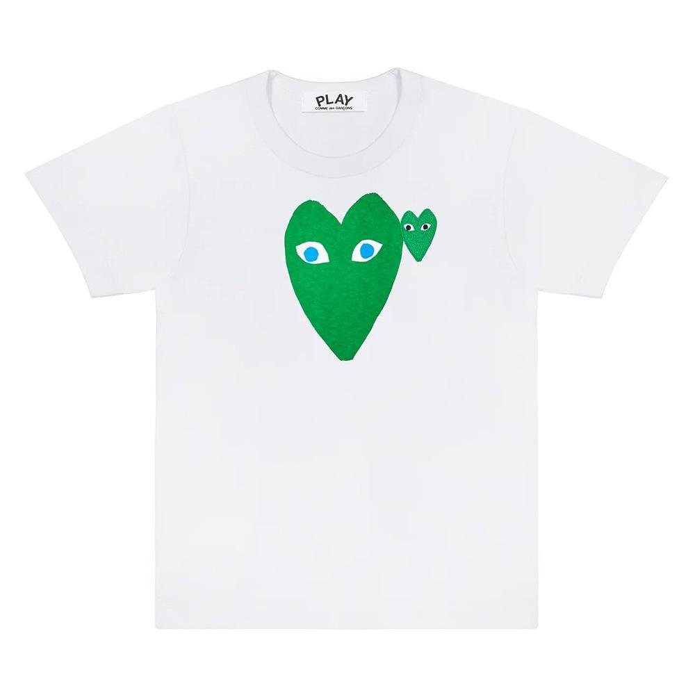 Cross-border American Trendy Brand Bestseller Heart-shaped Unisex 3D Printed Crew Neck Simple Casual Loose Short-sleeve T-shirt