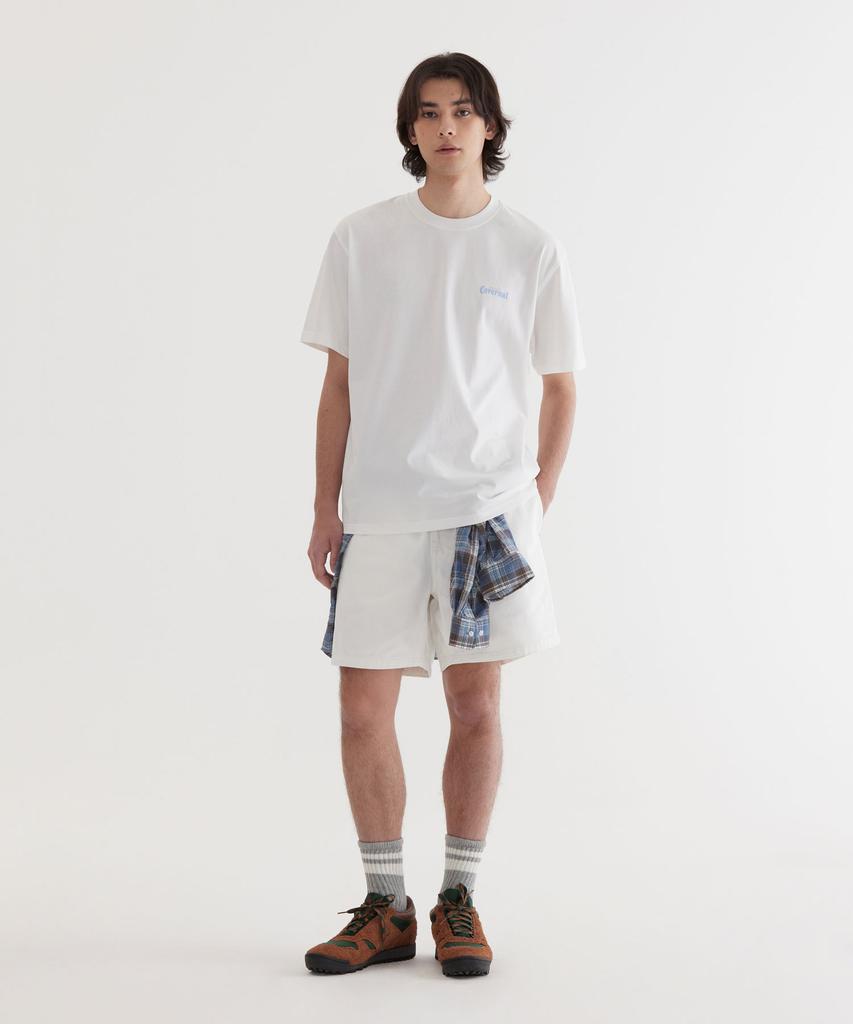 COVERNAT Cool Cotton Surfing Motion Graphic T-Shirt White