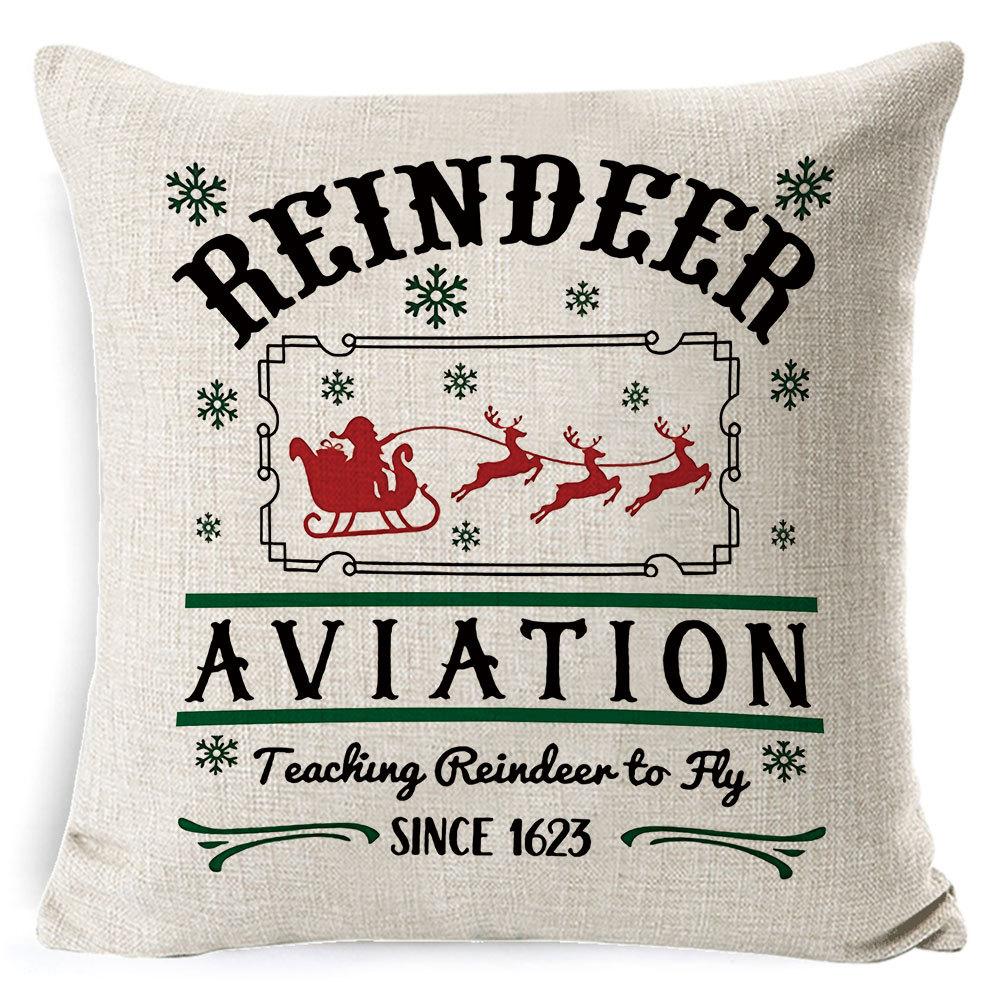 Christmas Pillow Case Christmas Light Luxury High-end Pillow Family Bed Pillow Case Home Cushion Bed Pillow