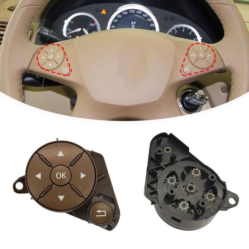 For Mercedes W204 X204 W212 Car Steering Wheel Multifunction Control Buttons Cover For Benz C E GLK Class C180 C200 GLK260 E300