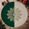 Modern Black White Contrast Snowflake Round Rug Abstract Yin Yang Pattern Area Carpet Minimalist Apartment Hallway Door Mat