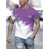 Sommer Rundhals 3D Farbverlauf Druck Top Modische Lässige Kurzarm Herren T-Shirts