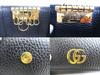 Authentic GUCCI Double G GG Black Leather Gold H/W 6 Pics Key Chain #b092  Open Box