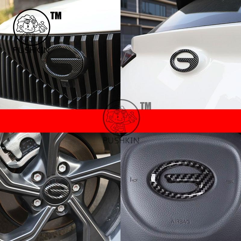 For  Trumpchi GAC GS3 Emzoom 2024 2025 3D ABS Sticker Car Front Emblem Badge Decals Black Badge Logo Emblem Cover Car-Styling