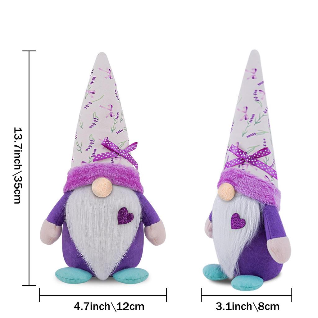 Lavender Heart Stand-Up Rudolph Doll Ornament