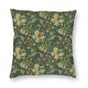 William Morris The Strawberry Thief Red Cushion Cover Velvet Luxury Throw Pillows Home Decor For Sofa Living Room Pillowcase