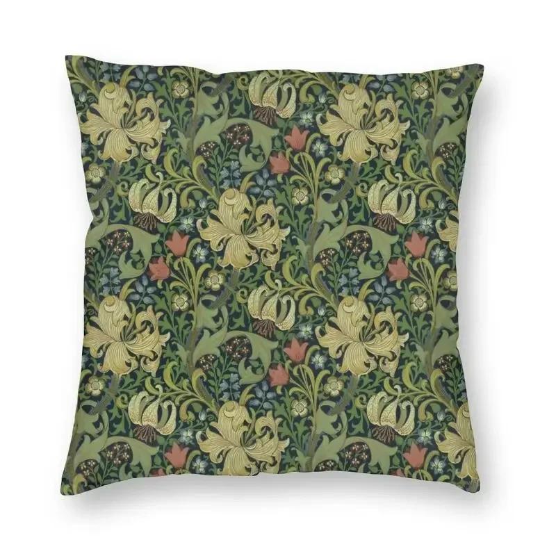 

William Morris The Strawberry Thief Red Cushion Cover Velvet Luxury Throw Pillows Home Decor For Sofa Living Room Pillowcase 12x12in 30x30cm