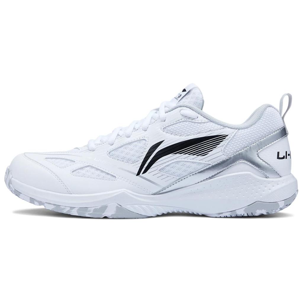 Li-Ning Synthetic Leather Comfortable Versatile Non-Slip Wear-Resistant Low-Top Badminton Shoes Unisex Sneaker White Black AYTU025-1