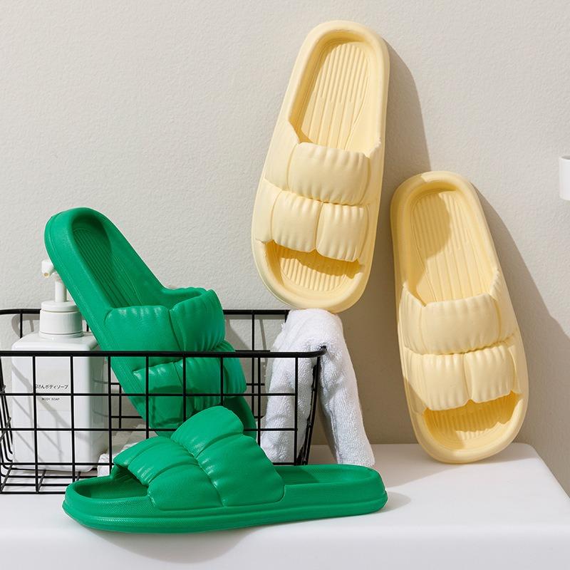 Hausschuhe Damen Sommer Zuhause Rutschfest Badezimmer Bad Paar Dicke Sohle Zuhause Herren Sandalen Innen- und Außenbereich