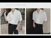 Stylish Men's Korean Short-Sleeved Luxury Drape Suit Collar Shirt for Hair Stylists